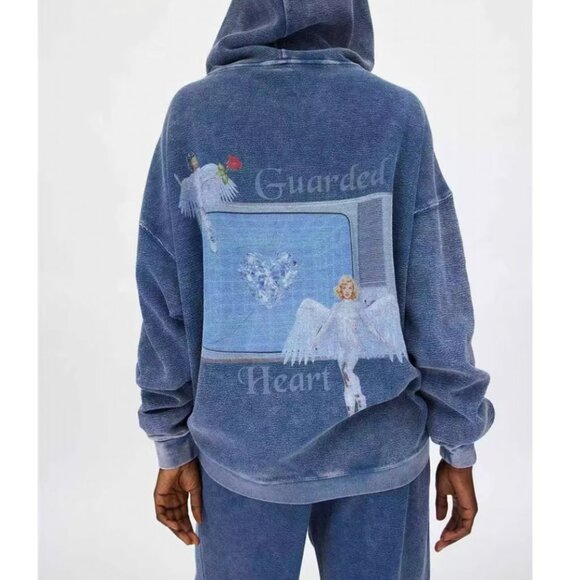 Boys Lie Angels Guarded Heart Graphic Hoodie Sweatshirt